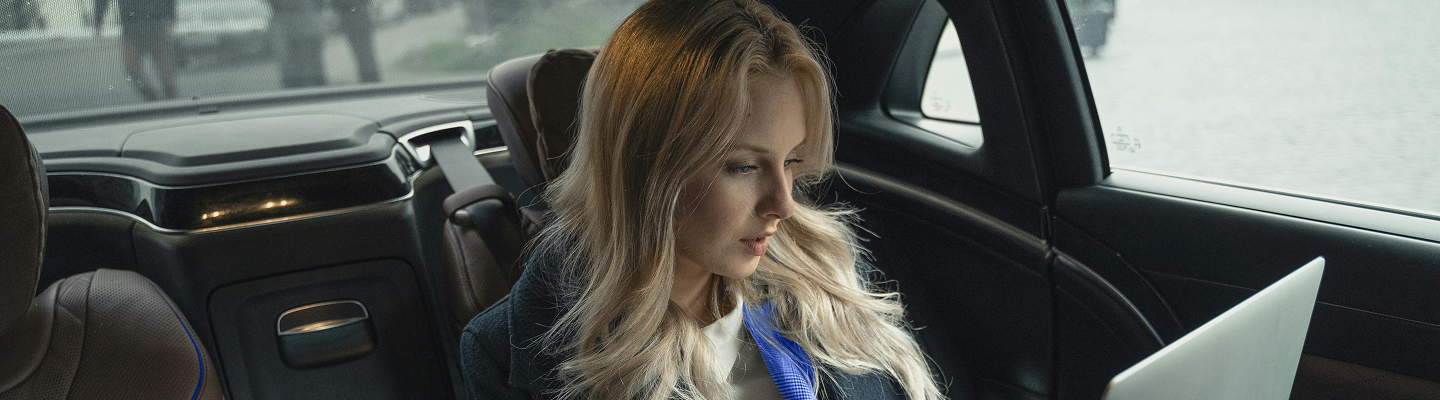 Driver sitting in car